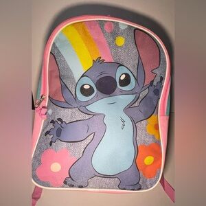 Disney Stitch Kids Backpack - Pink, Blue, and Yellow